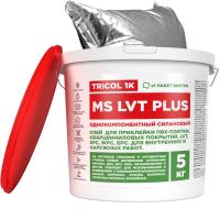 Клей TRICOL 1K MS LVT PLUS для ПВХ, SPC, WPC, EPC и кварцвиниловых покрытий, Комплект 5 кг