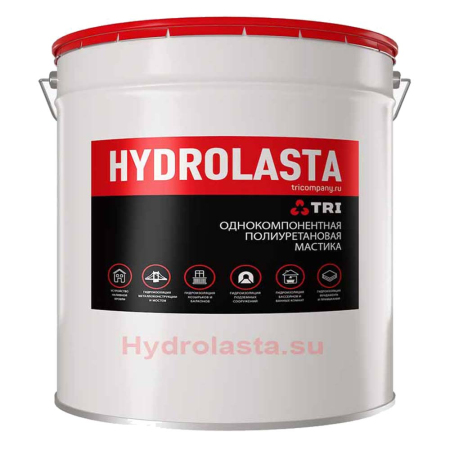 Полиуретановая гидроизоляция Hydrolasta (цвет: белый, вес 15 кг.)