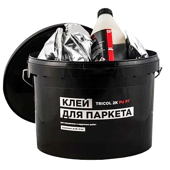 Двухкомпонентный полиуретановый универсальный клей для паркета TRICOL 2K PU PT с усиленным клеевым швом